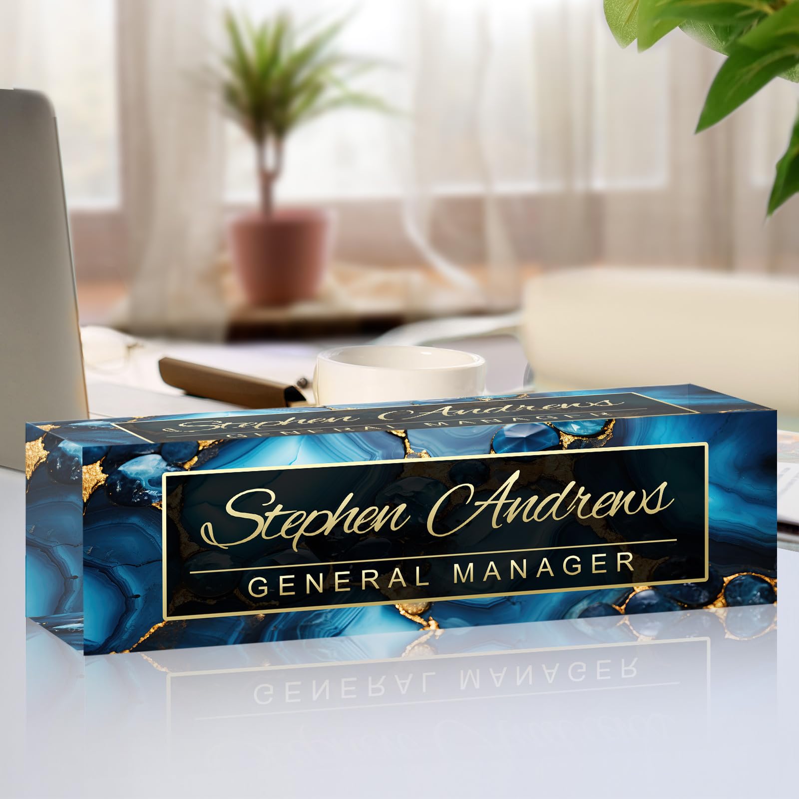 Name Plate for Desk Personalized Office Acrylic