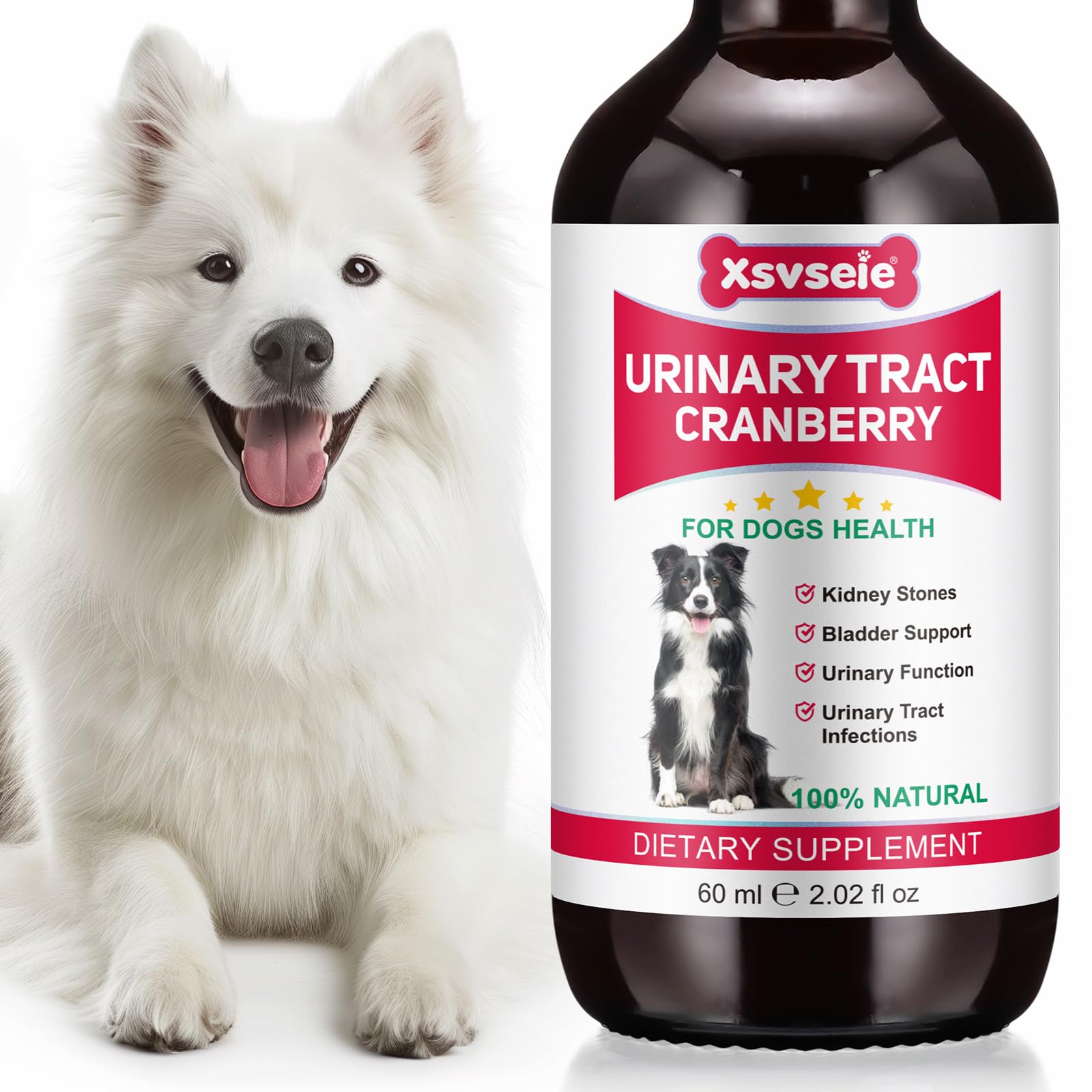 Dog Urinary Tract Infection Treatment Drops, Urinary Tract for Dogs, 60ml Dog UTI Treatment Drops, Herb Supplement for Prevention of Incontinence & Bladder Stones, Care for Dogs (60ml)