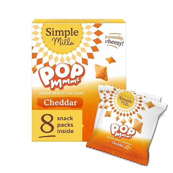 SIMPLE MILLS POP MMMS CHEDDAR BAKED SNACK PACK...