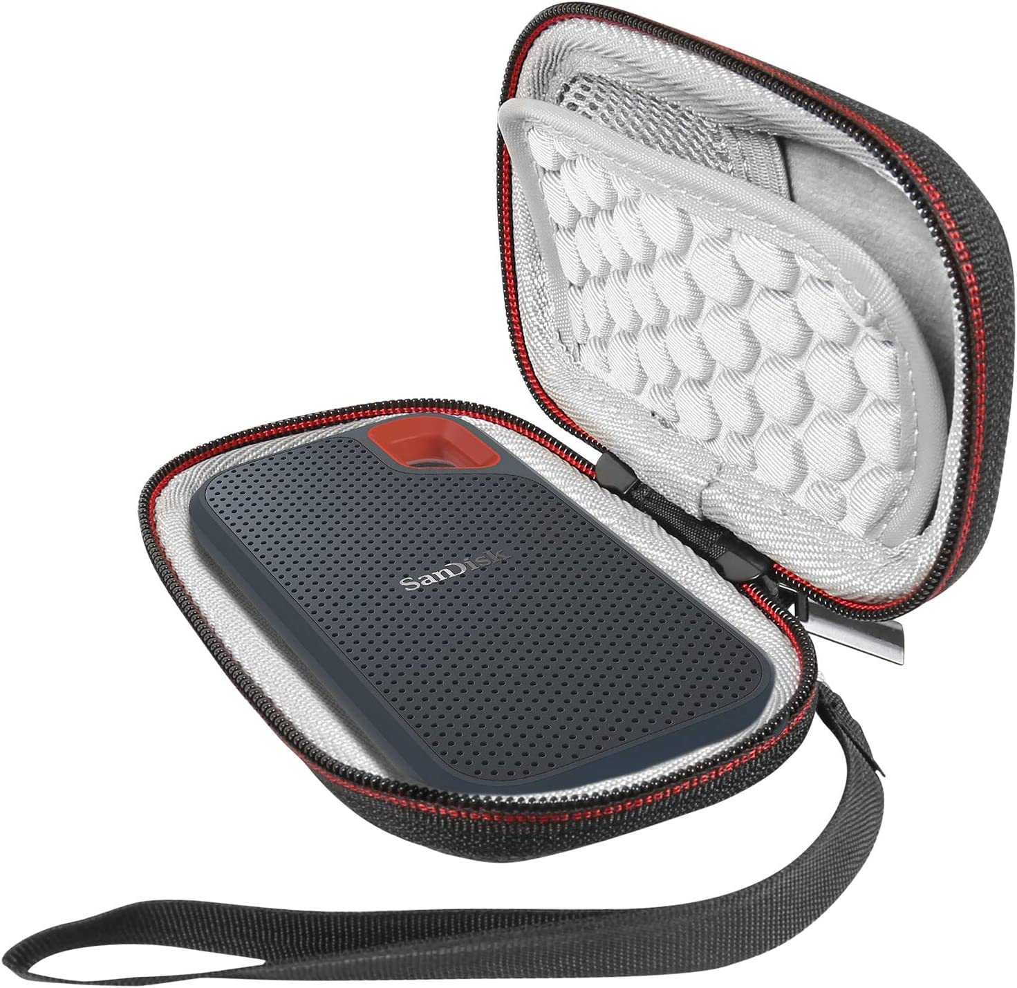 AONKE Hard Carrying Case for SanDisk Extreme PRO/SanDisk Extreme Portable SSD 500GB 1TB 2TB 4TB USB-C EVA External Solid State Drive (E61)