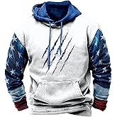 domirica Hoodie for Men Western Cowboy Graphic Sweatshirts Country Cool Pullover Big and Tall Casual Hoodie With Pocket