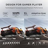 KOORUI 24 inch 165Hz 1ms Full HD Gaming Monitor VA AdaptiveSync HDMI DP VESA view 2
