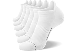 FITRELL 6 Pack Men's Ankle Running Socks Low Cut Cushioned Athletic Sports Socks 7-9/9-12/12-15