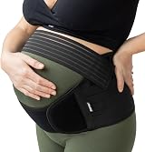 BABYGO 4 in 1 Pregnancy Support Belt with 40 Page Book Black