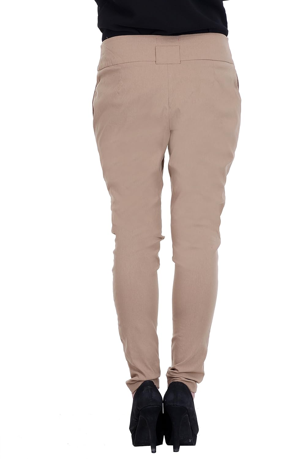 aida women's beige cotton formal pant