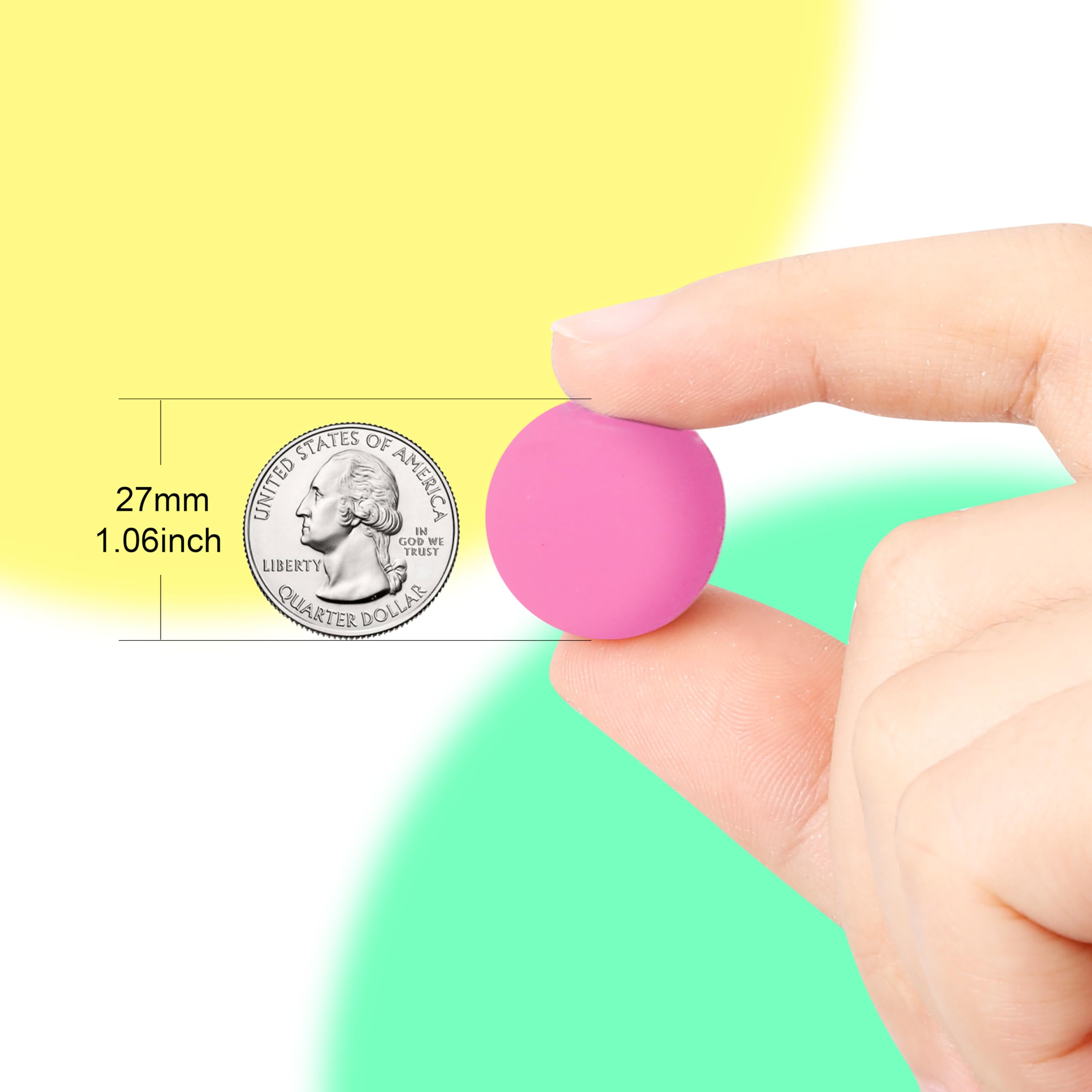 Pllieay 48 Pieces Glow in the Dark Bouncing Balls bulk, 27mm Small Bouncy Balls for Kids Glowing Party Favors, Classroom Prizes, Birthdays Gift