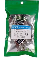 BOJACK RT1321 DPDT Toggle Switch 125V 20A 250V 15A ON-ON 6-Pin Waterproof Cap view 5