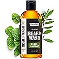 Leven Rose Beard Wash Shampoo by Ranger Grooming Co, Sulfate Free Natural Beard Cleanser & Conditioner for Men, Tea Tree & Pe