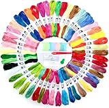 DSL Daily Supply Embroidery Threads 50 Skeins 8m Rainbow Floss Kit