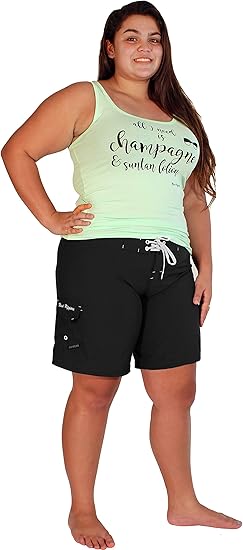 short para nadar feminino plus size