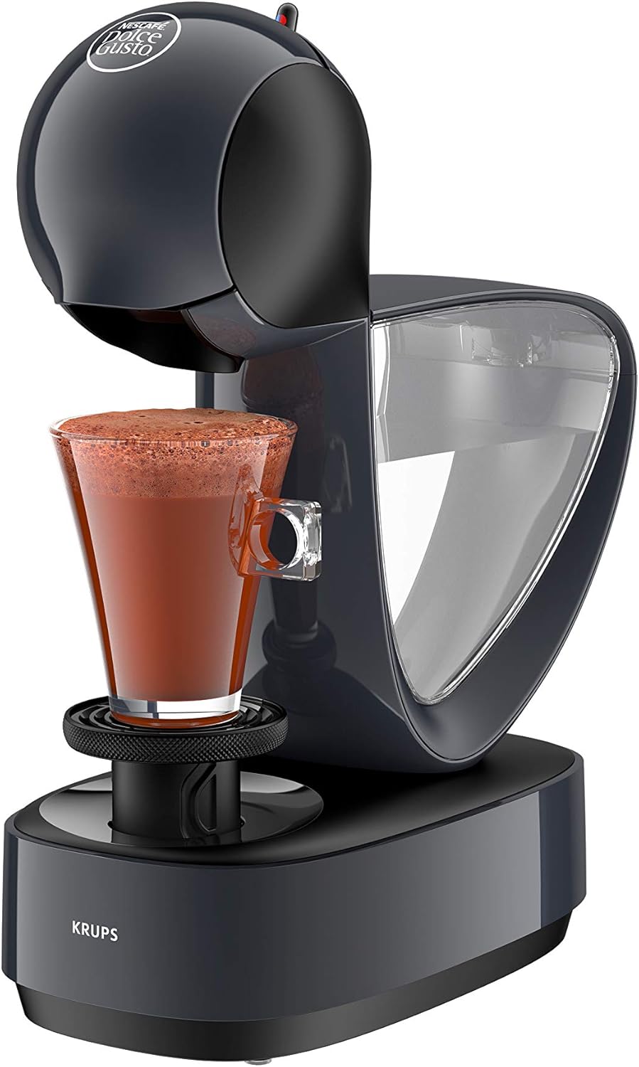 Krups Nescafé Dolce Gusto Infinissima KP173B Kapsel Kaffeemaschine (für heiße und kalte Getränke, 15 bar Pumpendruck, manuelle Wasserdosierung, 1,2 l Wassertank, Abschaltautomatik) cosmic grey