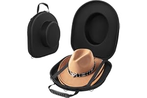Cinati Hat Box for Travel-Crush Proof Hat Travel Case for Cowboy Hats Holder Storage Box Organizer Cap Carrier with Adjustable Carry Strap