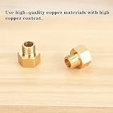 oumuik Brass Reducer 1/4" to 3/8" External Male Female Extension Fittings 2pk view 6