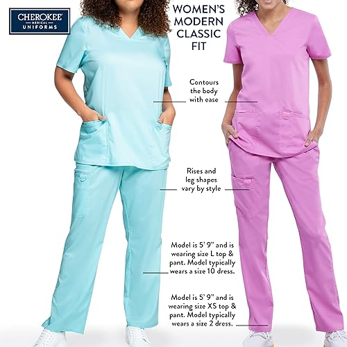 Cherokee Womens Scrub Jacket Nurse Snap Front Medical Uniform with