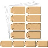 560 PCS 4 Styles Gift Tag Stickers, 1.18" x 2.36" Brown Kraft to and from Gifts Labels Adhesive Sticker for Christmas Holiday Valentine's Day Weddings Present Gift Wrapping