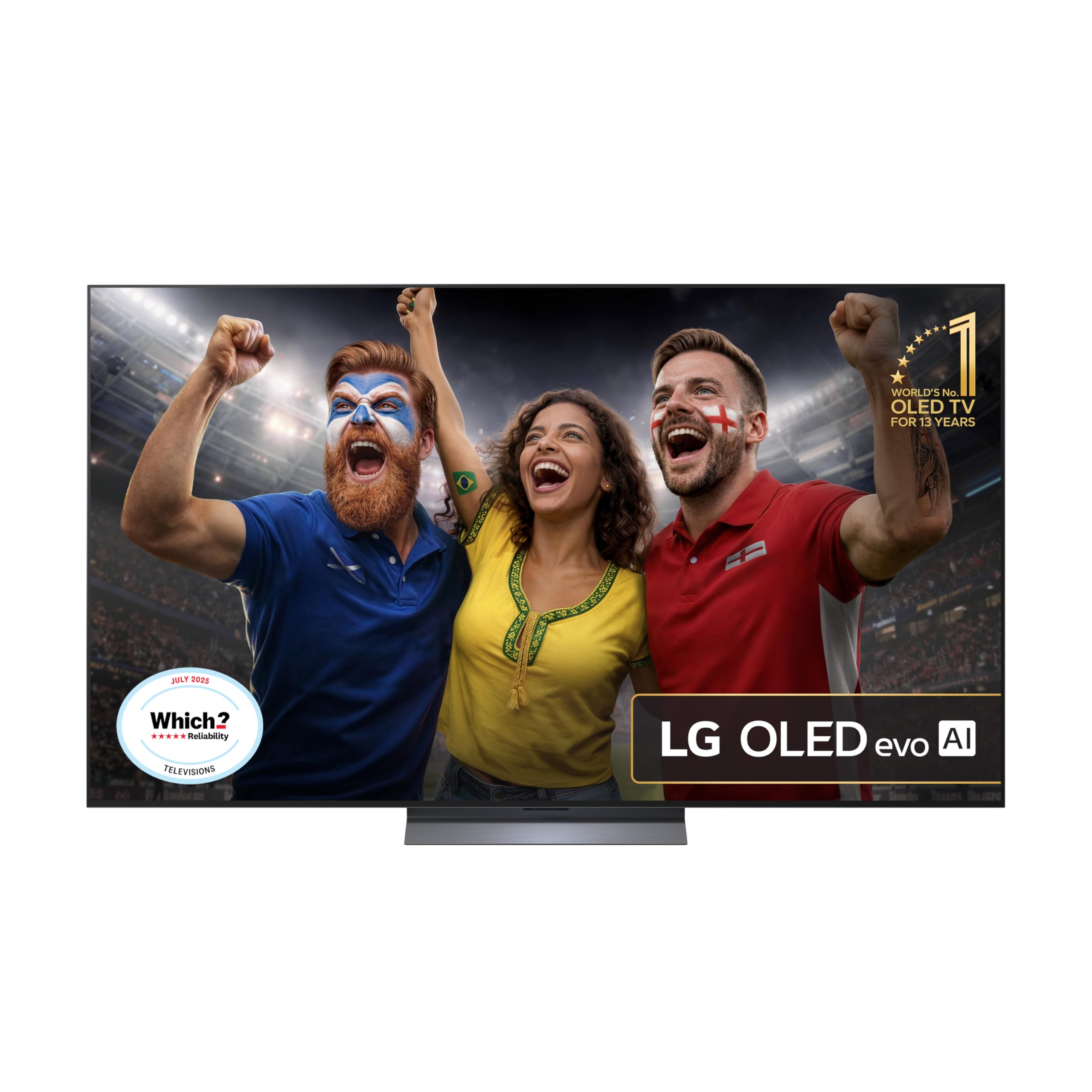 LG OLED77C55LA 77-Inch OLEDevo 4K UHD Smart TV, (α9 AI Processor Gen7, Dolby Atmos, Freeview Play and Amazon Alexa, 120Hz) [Model 2025]