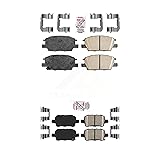 AmeriBRAKES Front Rear Ceramic Disc Brake Pads Kit