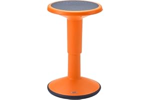 ECR4Kids SitWell Wobble Stool, Adjustable Height, Active Seating, Orange
