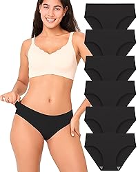BAMBOO COOL Women's No Show Bikini Seamless