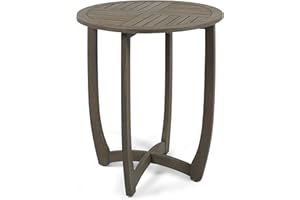 Christopher Knight Home Andria Outdoor Acacia Wood Bistro Table, Gray Finish