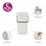 Brabantia Sort & Go 12L Waste Bin Fir Green with Stay-Open Lid view 3