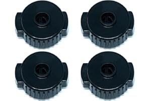 COOBL 4PCS Plastic Cymbal Nuts,8 mm Cymbal Mate quick release cymbal topper for Percussion Replacement Parts Accessories (Black)