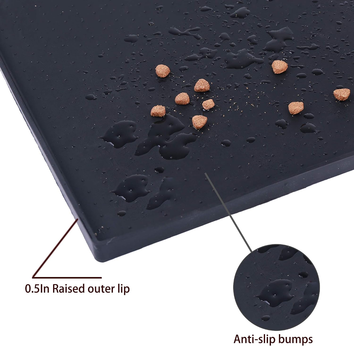 Hubulk Dog Feeding Mat,100% Waterproof Food Grade Silicone Pet Food and Water Bowl Placemat,Dishwasher - Image 5