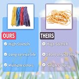 ZZLBZN 25Pcs Large Elastic Rubber Bands 180mm Sturdy Thick Colored view 3