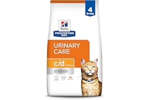 Hill's Prescription Diet c/d Multicare Urinary Care with Chicken Dry Cat Food, Veterinary Diet, 4 lb. Bag