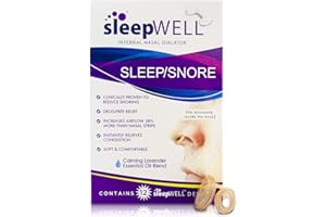 sleepWELL Snoring Solution, Internal Nasal Dilators for Increased Airflow & Easier Breathing, Snore Stopper for More Restful, Restorative Sleep, Soft & Comfortable, Latex Free & Drug Free, 12 Count