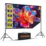 Outdoor Projector Screen with Stand, TOWOND 120