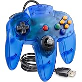 KIWITATA Classic N64 USB Controller for PC, Wired N64 Remote Game Pad Joypad Controller for Windows 7 8 11 &amp; MAC &amp; Raspberry Pi