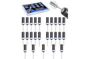 ELECHIAKAN 1000 Grit Sanding Drums for Dremel Rotary Tools Accessories, 25PCS Sanding Bits Kit for Dremel Sanding Bands with 1/8 inch Shank, Sandpaper Sticks Set for Plastic Wood Metal Grinding Polishing