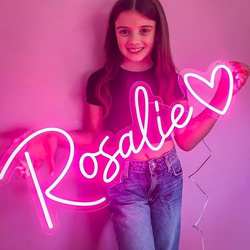 Custom Name Neon Signs, Personalized Dimmable Led Neon Lights Sign, Customizable for Wall Decor Bedroom Wedding Birthday Party Gifts Game Room Neon Night Light