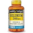 Mason Natural Selenium 200 mcg - Antioxidant Supplement for Immune Support & Prostate Health, Essential Trace Mineral, 60 Tablets