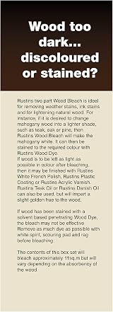 Rustins Wood Bleach Set 2 Part Lightening System Remove Stains Oak Pine Teak view 3