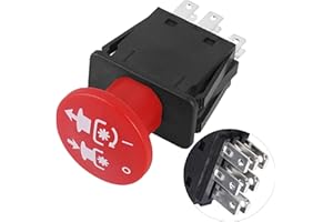 XINRINTONG Blade Clutch PTO Switch 8 Terminals 4174684 500016 430-528 2721505 for Dixie Chopper Delt Hus-TER Lawn Mowers Compatible with Classic RZT Pro Series SZT Pro Series Zee 2 RZT Mower Dela Series Red