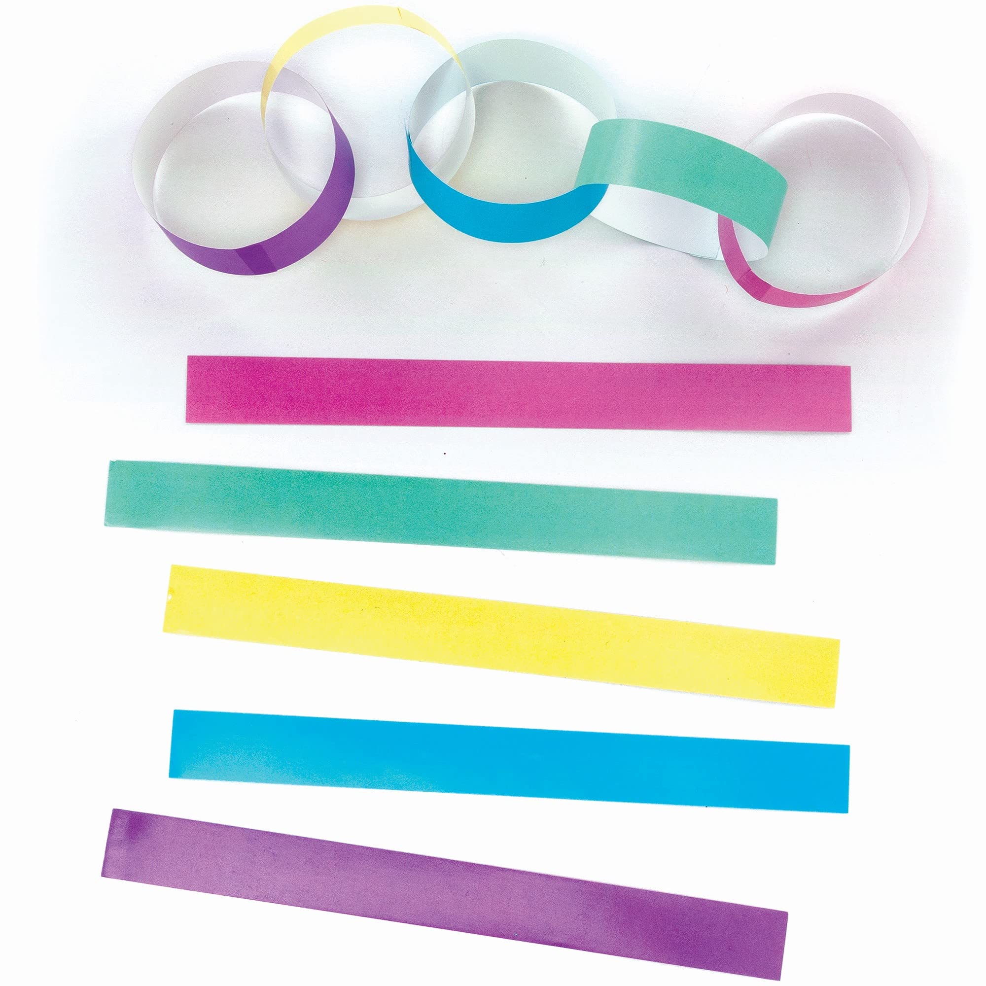 Baker Ross Pastel Chains-Pack of 300, Paper Spring Crafts for Kids (FC336),, Assorted