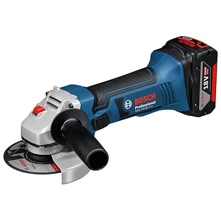 Bosch Professional Akku Winkelschleifer GWS 18-125 V-LI (2x 4,0 Ah Akku, Ladegerät, Scheiben-Ø: 125 mm, L-Boxx, 18 Volt)