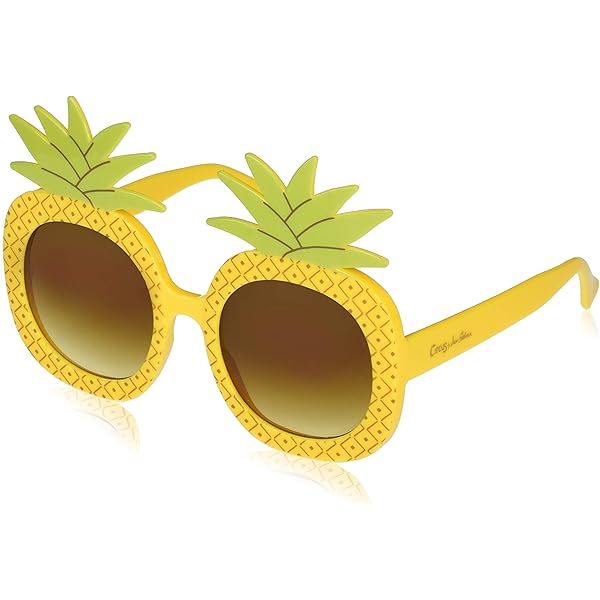 2pcs Hawaïenne Plage Ananas Lunettes De Soleil Drôle Décoratif Hawaii