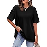 WIHOLL Oversized Tshirts for Women Summer Tops Short Sleeve T Shirts Beach Vacation Clothes Travel Outfits Fashion 2026