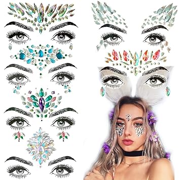 20pcs Pack Glitter Flatback Rhinestones For Makeup Crystal Face Gem