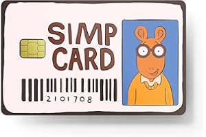 HK Studio Card Sticker with Simp Card Meme | Funny Vinyl Sticker for Transportation, Key Card, Debit Card, Credit Card Skin |