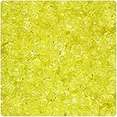 BeadTin Yellow Transparent 11mm TriBead Plastic Craft Beads (500pcs)
