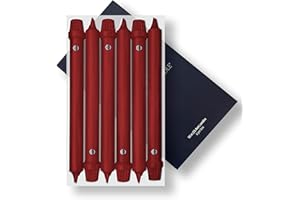 Colonial Candle Unscented Taper Candle, Classic Collection, Red, 10 in, Pack of 6 Candlesticks - Up to 8 Hours Burn