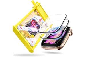 EWUONU 9H+ Glass for Apple Watch Series 11/10 Screen Protector 46mm, 2 Pack Tempered Glass Automatic Align Tech 0 Bubble 3D Full Coverage Waterproof Film, Strong Adhesion for iWatch Cover Accessories