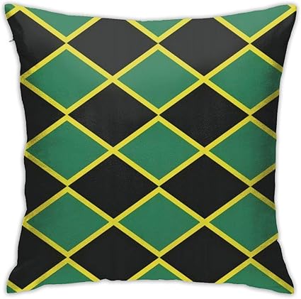 Uzipyuiom - Funda de cojín con diseño de bandera de Jamaica, diseño de