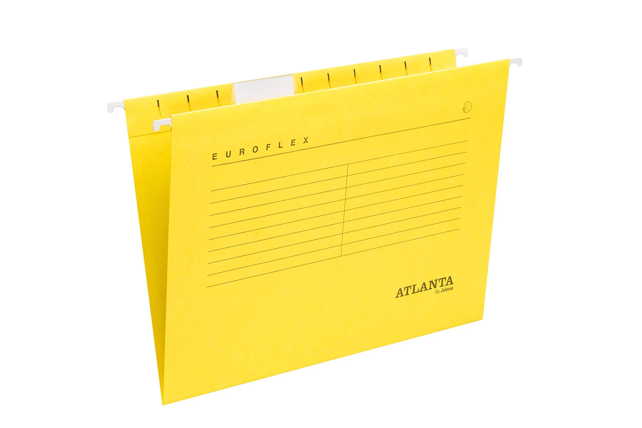 Jalema Euroflex 2652742400 Suspension Files DIN A4 Sides Open Sides Display Tabs FSC-Certified Pack of 25 Yellow