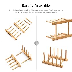 Oyydecor Bamboo Dish Drying Rack for Kitchen