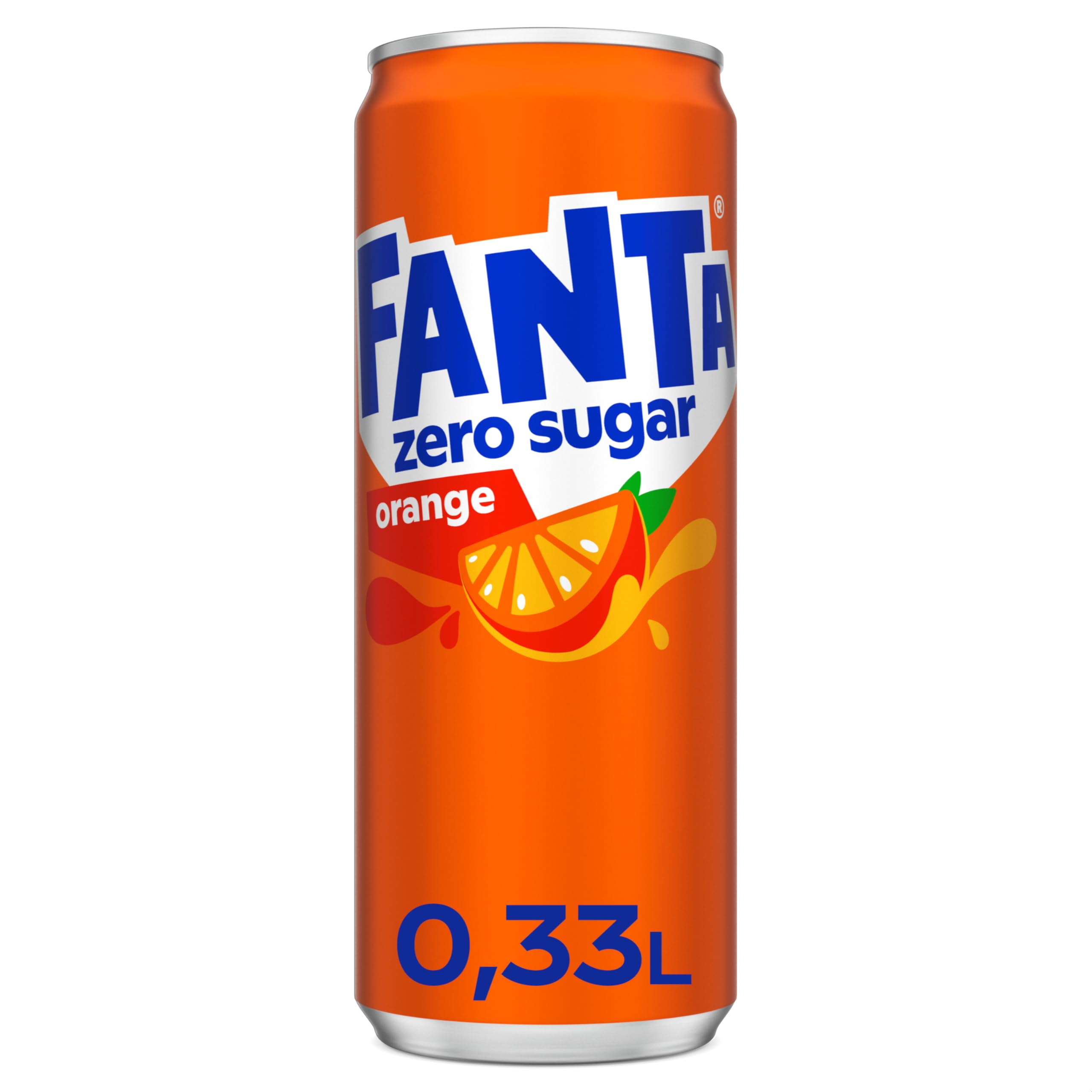Fanta Zero Orange - fruchtig-spritzige Limonade mit klassischem Orangen-Geschmack - ohne Zucker und ohne Kalorien - erfrischender Softdrink in stylischen Dosen (24 x 330 ml) 2